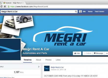 Meğri rent a car facebook kapak 1